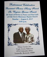 Oak Grove Baptist Church - Retirement Celebration - Rev Thomas Henry French